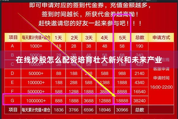 在线炒股怎么配资培育壮大新兴和未来产业