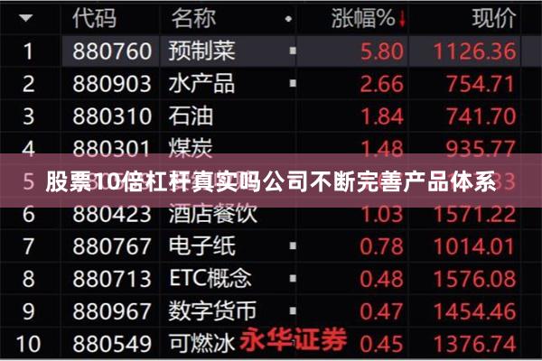 股票10倍杠杆真实吗公司不断完善产品体系