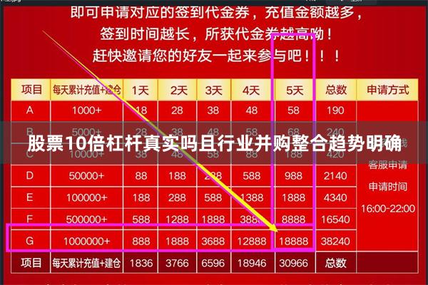 股票10倍杠杆真实吗且行业并购整合趋势明确